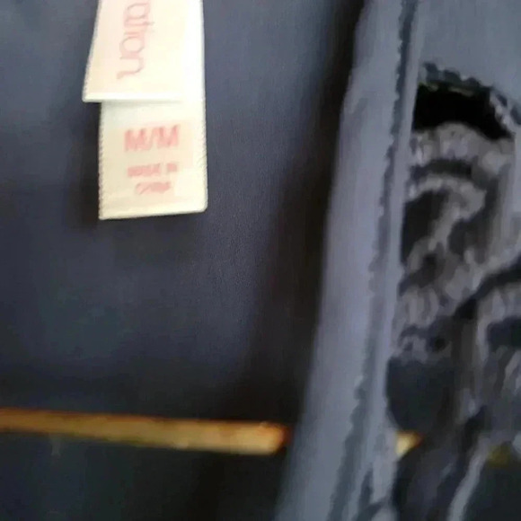 Navy Summer Top Sleeveless Gauzy Light med - Picture 3 of 4